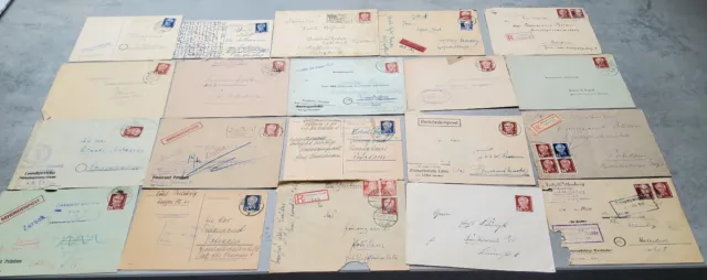 SBZ Alliierte Besetzung DDR Lot 20 Briefe, Karten, Ganzsachen aus Bedarf