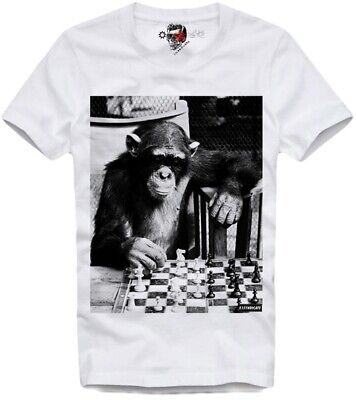 E1Syndicate T Shirt Checkmate Chimp Chimpanzee Chess Game Queens Gambit 5693