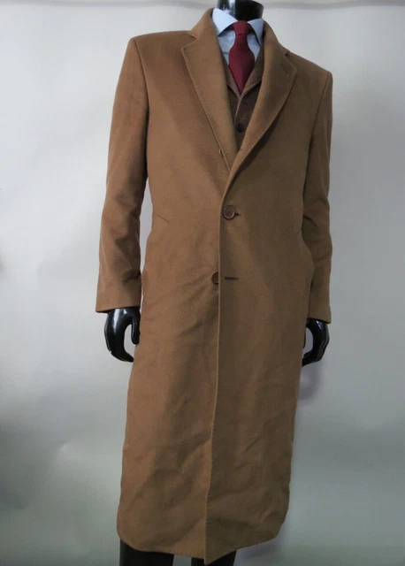 ADOLFO Made in Italy pure cashmere Vicuna brown three button over coat 40 R ADOLFO Made in Italy pure cashmere Vicuna brown three button over coat 40 R