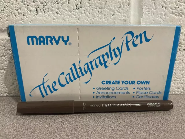 MARVY The Calligraphy Pen 5.0 SEPIA Box Of 12