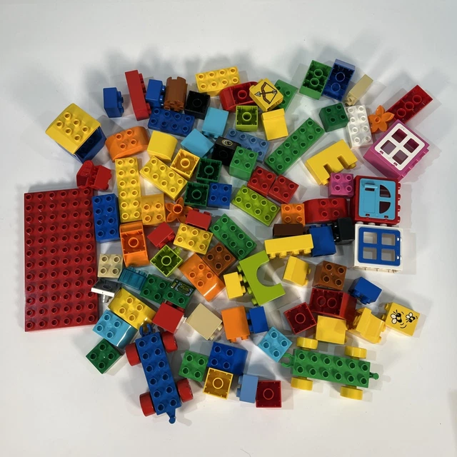 Random Bricks LEGO DUPLO 1KG Bundle Random Bricks Mixed Shapes and Colours Small Base ...
