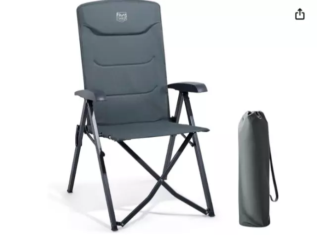 Timber Ridge Folding Garden Chair Reclining Camping Chair Padded Foldable Chair