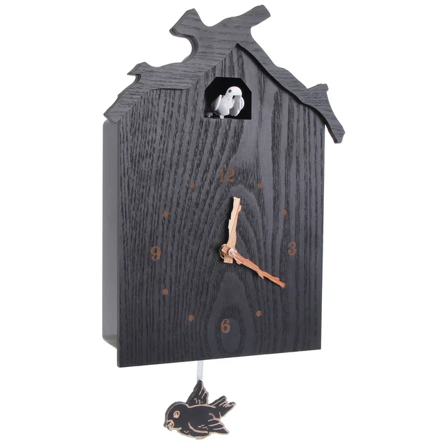 1PC Creative Cuckoo House Horloge Murale En Bois Élégante Maison Horloge Suspend