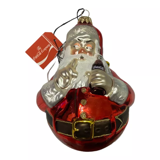 Kurt Adler Polonaise Coca Cola Coke Santa Claus Christmas Ornament 1998 W/ Tag