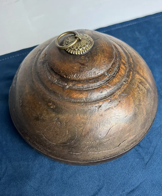 Boîte à Bijoux Ancienne En Bois Sculpté à La Main - Vintage - Très Bon état