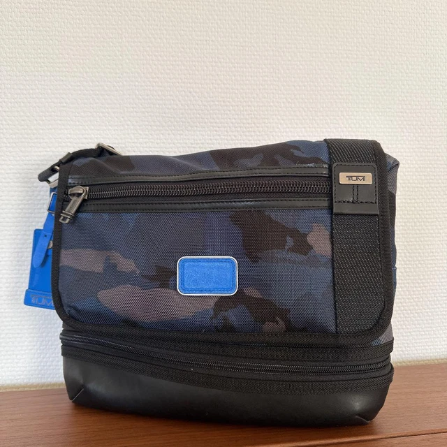 TUMI shoulder bag blue camouflage pattern used