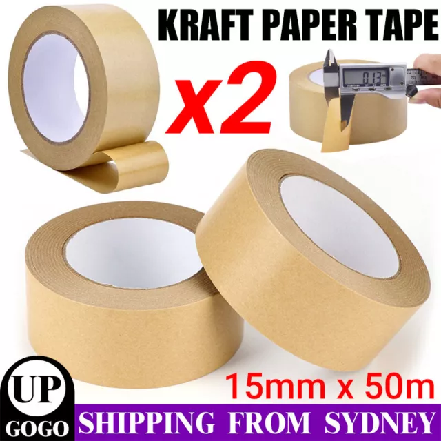 KRAFT BROWN PAPER Tape Picture Framing Packing Tape Self adhesive