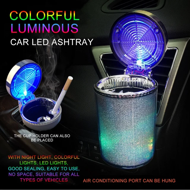 *Colorful Car Ashtray With LED Lights-
