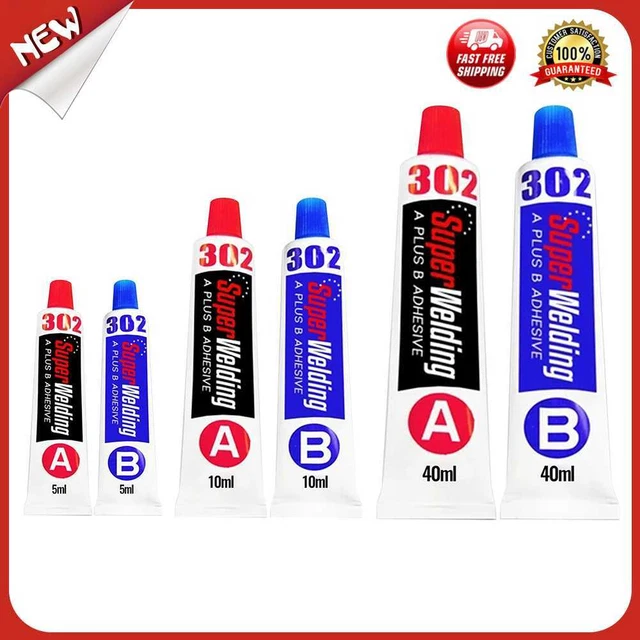 es 2pcs A + B Adhesive Super Glue Iron Steel Strong Sealing Casting Repair Agent