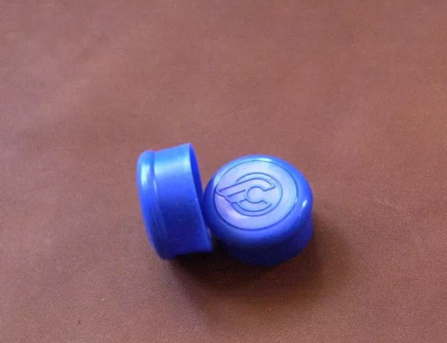 NOS Cinelli new logo flying C blue handlebar plugs vintage