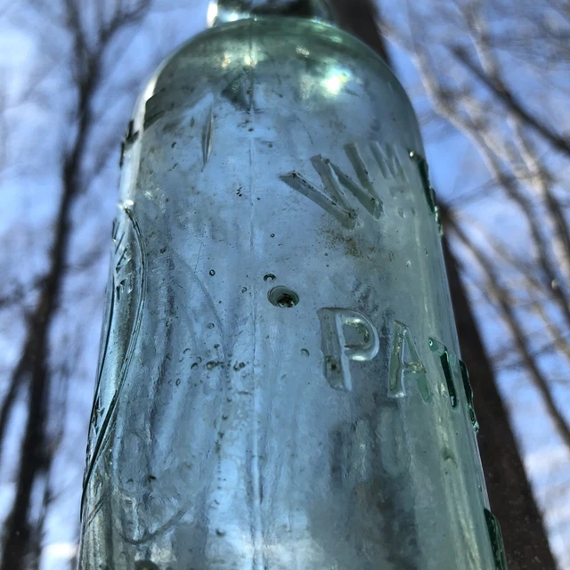 Antique W M T. Allen Paterson NJ Aqua Hutch Hutchinson Soda Bottle New Jersey 5