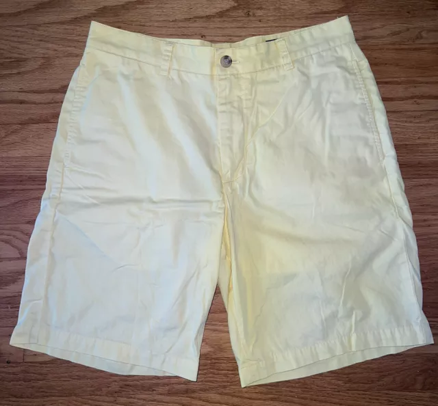 Vineyard Vines Mens Yellow 9” Classic Fit Club Twill Chino Golf Shorts Sz 32 EUC