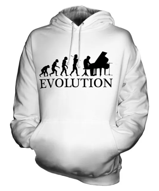 Grand Piano Evolution Of Man Unisex Hoodie Mens Womens Ladies Gift Musician