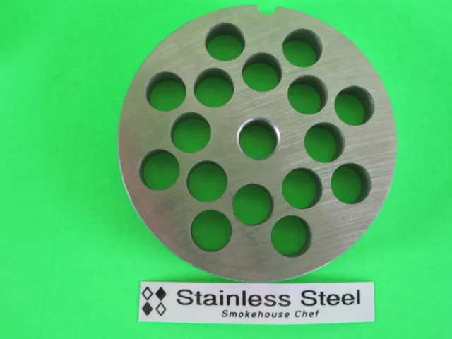#22 x 1/2" Meat Grinder Plate Disc STAINLESS STEEL fits Adcraft Weston Omcan