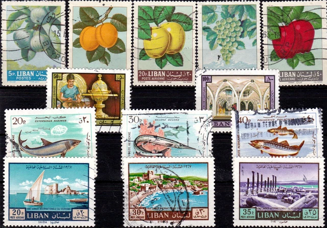 Einsteckkarte mit älteren Marken aus   ***  LIBAN  ***