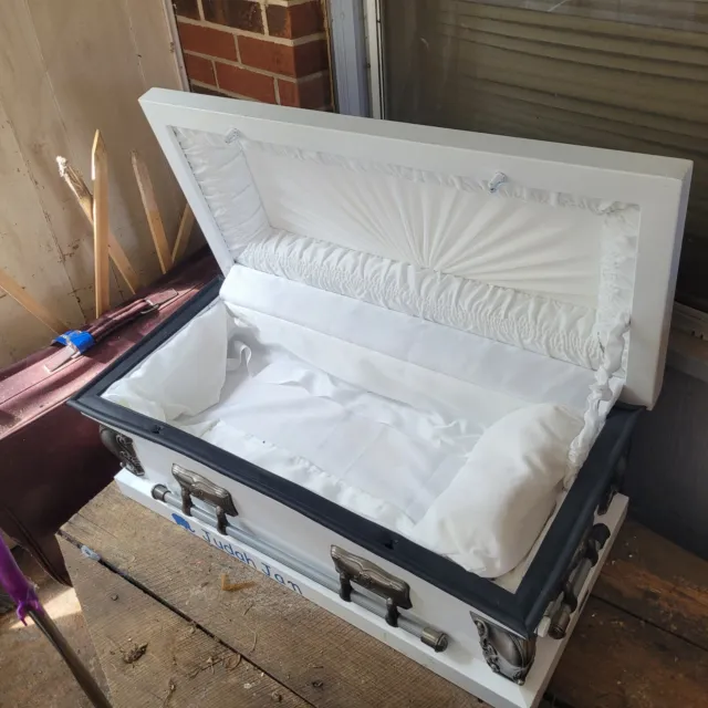 34" long 16" wide casket for child or pet