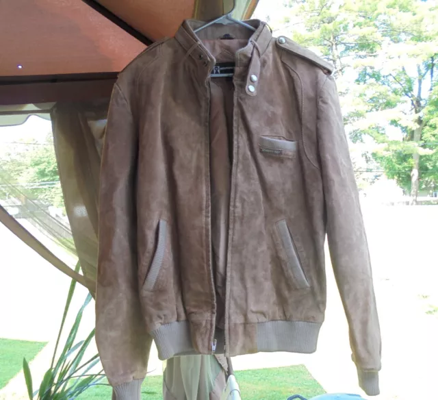 RARE LOUIS VUITTON Dapper Dan “Members Only” Leather Monogram Bomber Jacket  XL $675.00 - PicClick