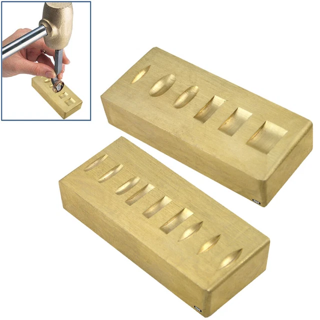 Ring Stamp Brass Anvil Stamping Marking Rings Shank Double Sided 15 Sizes Shapes