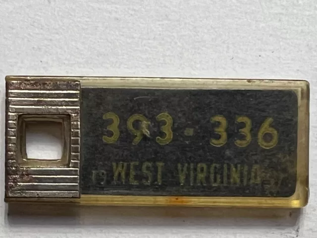 1950’s WEST VIRGINIA DAV License Plate Keychain Tag-  VERY RARE