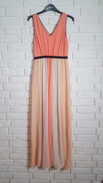 Vila Dress Colour Block Pleated Maxi Dress size XS