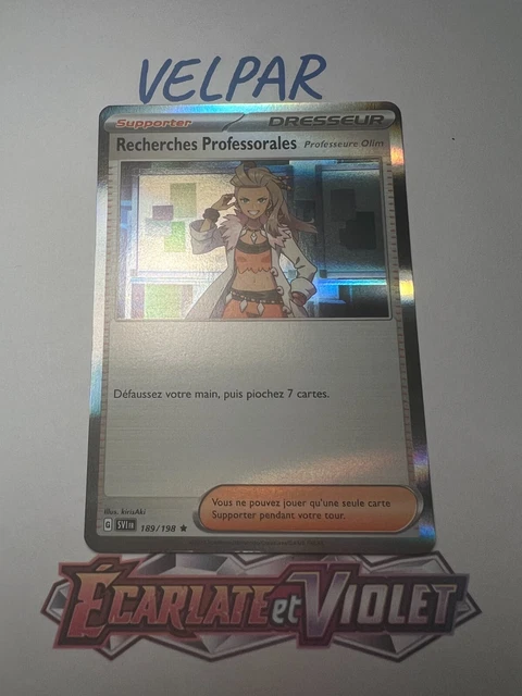 Recherches professorales Turum Reverse - carte Pokémon 190/198 Ecarlate et Violet - SVIFR - Prix & Rareté