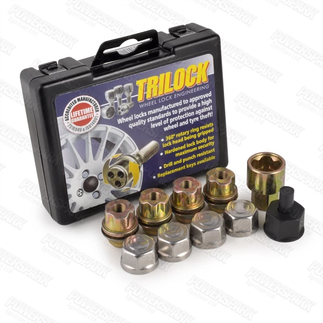 MG METRO MINI Locking Wheel Nuts Set of 4 Trilock Thatcham Approved UNF