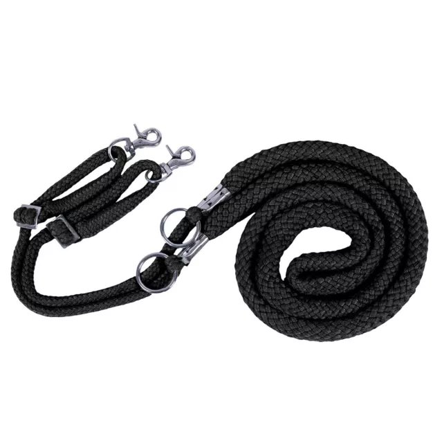 QHP   - Lunge Rope Training Aid for Horses - Black - Medium