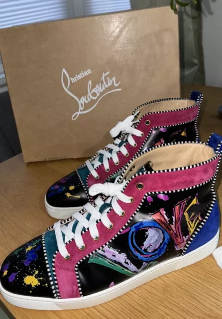 Christian louboutin louis deals orlato glitter diams patent