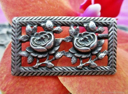 Broche Ancienne Libellule Art Nouveau - Plaquée Argent, Vintage Français, En Bon état D'occasion