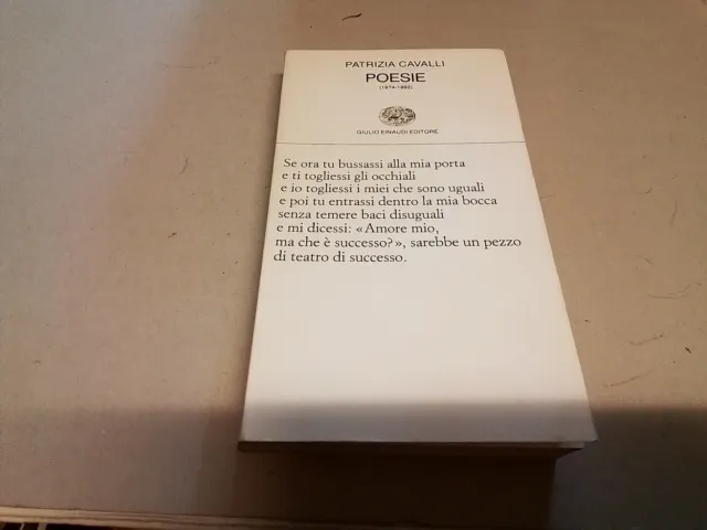Patrizia Cavalli Poesie 1974-1992, 1a ed 1992 Einaudi, 20f24
