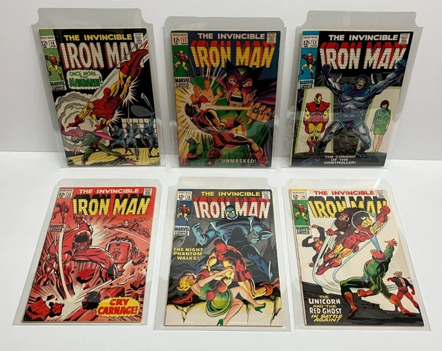 1968 & 1969 Marvel Comics ~ The Invincible IRON MAN issues #10 11 12 13 14 15