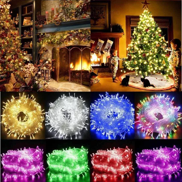 Christmas Fairy String Lights Mains Plug In 10-1000LED Xmas Party Garden Outdoor