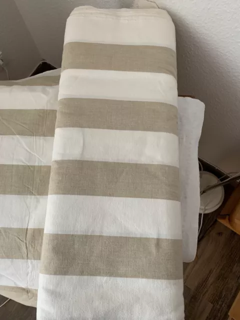 IKEA Stoff Ultina beige/sand gestreift, 150 breit 5 m überwiegend gelagert