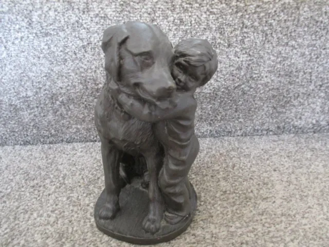 Heredites 'Mike and Mate' Dog & Small Boy Figurine Pauline Parson