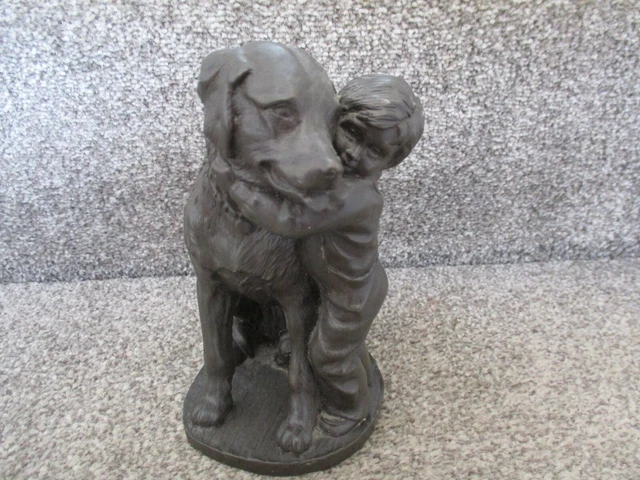 Heredites 'Mike and Mate' Dog & Small Boy Figurine Pauline Parson