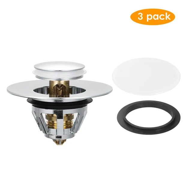 Stainless Steel -Up Drain Filter Universal Push-Type  Core Stopper Q0M9