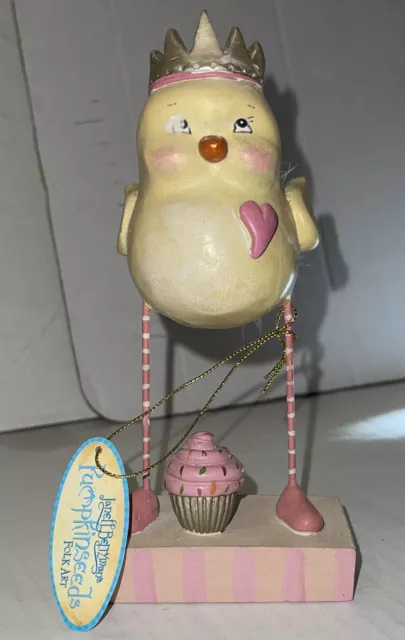 Pumpkinseeds Dept 56 Figurine FOLK ART Janell Berryman Cupcake CHICK Chicken