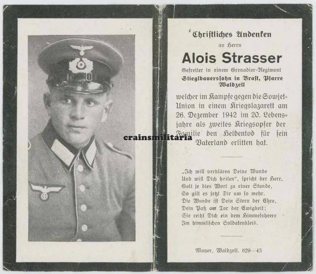 Orig. Sterbebild 100.JD Jäger + SCHACHTY b. Rostow Don Russland 1942 Apscheronsk