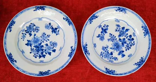 Paire De Assiettes En Porcelaine Chinoise Émaillée. Chine. Xviii-Xix Siècle
