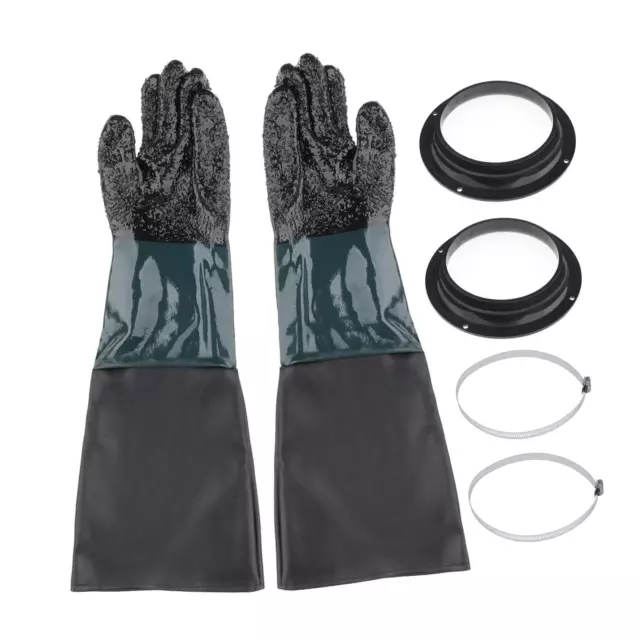 1 PAIRE DE gants de sablage robustes + 2 porte-gants et 2 pinces pour  sablage au EUR 37,12 - PicClick FR