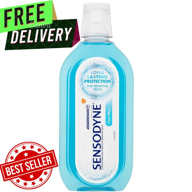 SENSODYNE MOUTHWASH FOR Sensitive Teeth, Alcohol Free, Cool Mint