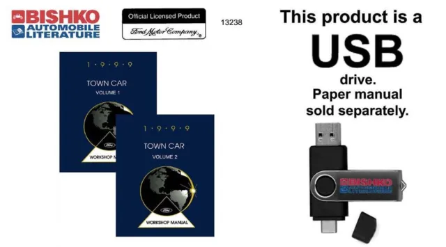 1999 Lincoln Town Car Shop Service Repair Manual USB Drive