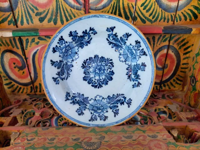 18th Century Dutch Plate Netherlands Delft Charger