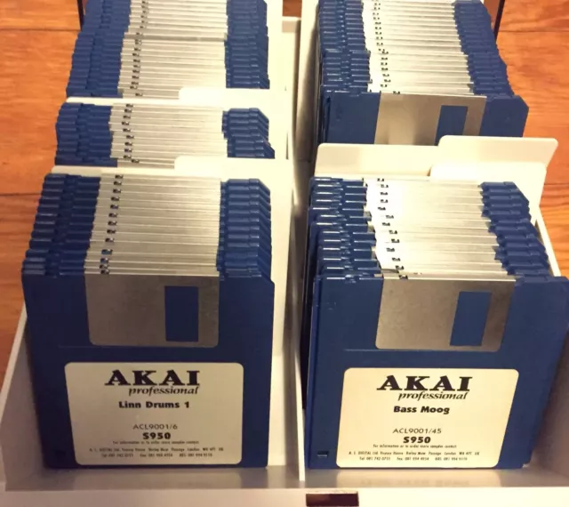 100 Akai S900 S950 S1000 Sound Library Images For HxC Floppy Emulator - VOLUME 1