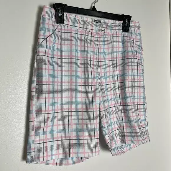 Callaway Pink Plaid Golf Shorts Women Size 6