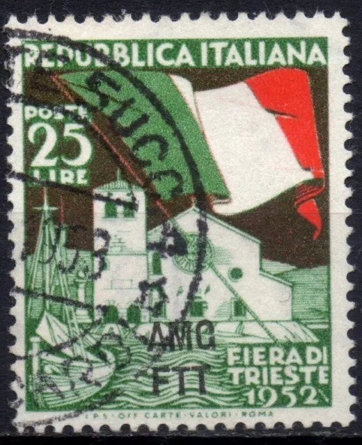 TRIESTE ZONA A AMG-FTT 1952 - Usato 25 lire Fiera Sas 152 #S#XTR