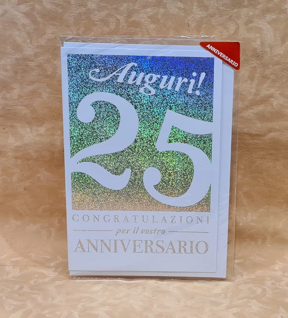 Biglietto Auguri Personalizzato Per Nozze D'Argento - 25 Anni - Figlia E Genero/Suocero - Dizzy Ducks