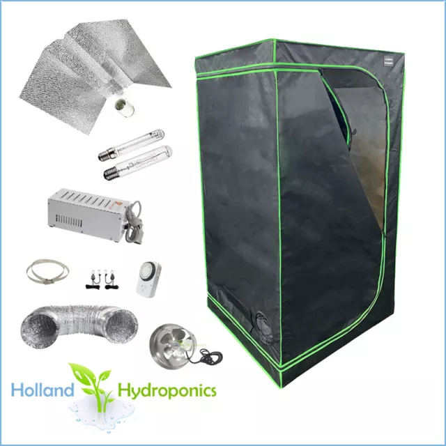 400W Magnetic Ballast/Grow Tent/Hps & Mh Lamps/Batwing Reflector/Fan/Ducting Kit