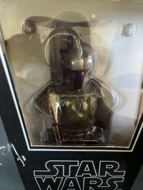2008 Star Wars BOBA FETT Bronze Plated Collectible Bust #673/1000 Convention Exc 3