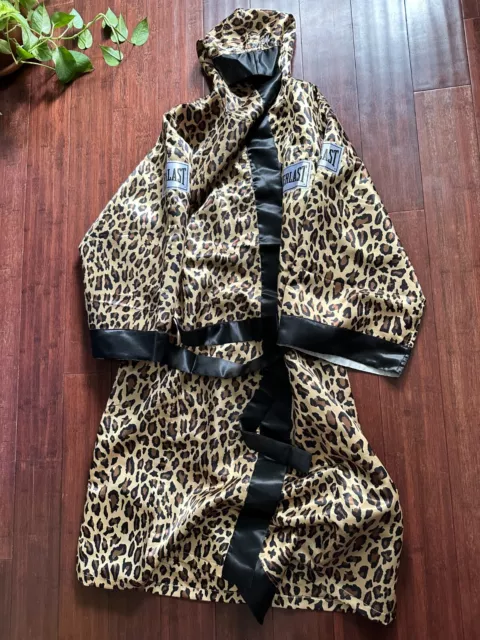 Supreme Everlast Satin Hooded Boxing Robe Leopard *NEW Size M / Medium* 2